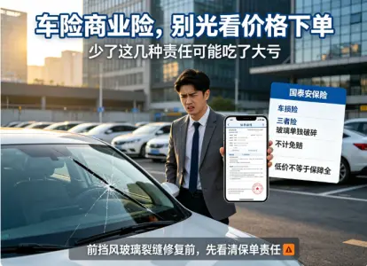 车险商业险，别光看价格下单，少了这几种责任可能吃了大亏