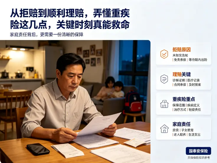 从拒赔到顺利理赔，弄懂重疾险这几点，关键时刻真能救命